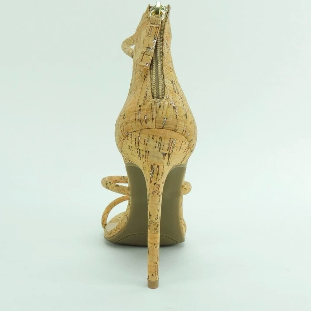 Bebe Berdine G Tan Gold Cork Women's Sandals - Thumbnail 3