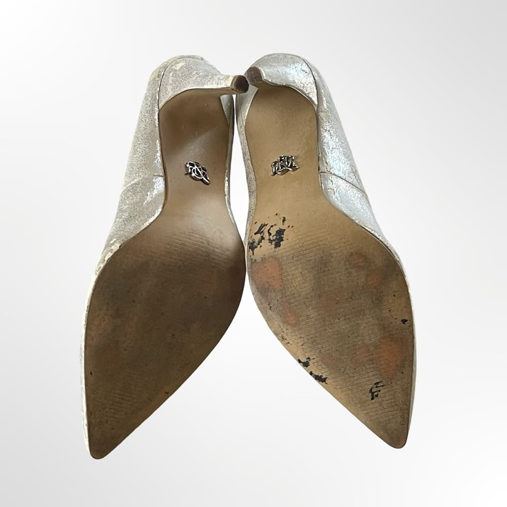 Rock & Republic Silver Metallic Pointed Toe Stilettos in 8.5 - Thumbnail 7