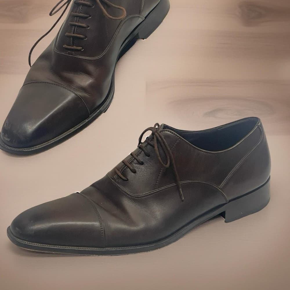 Massimo Emporio Brown Leather Men's Dress Shoes size 12 - Thumbnail 7