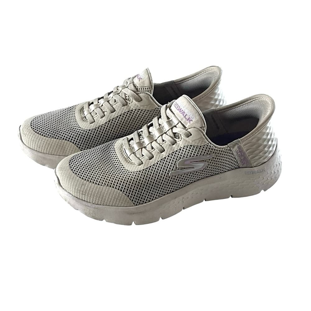 Skechers Light Beige Athletic Shoes in size 6.5 - Thumbnail 7