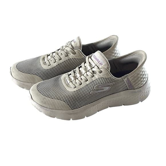 Skechers Light Beige Athletic Shoes in size 6.5 - Thumbnail 8
