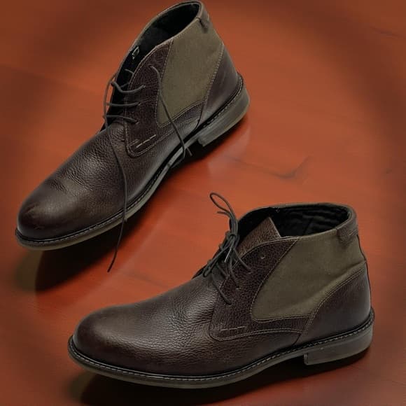 Steve Madden P-Karter Men's Brown Leather Ankle Boots s13 - Thumbnail 7