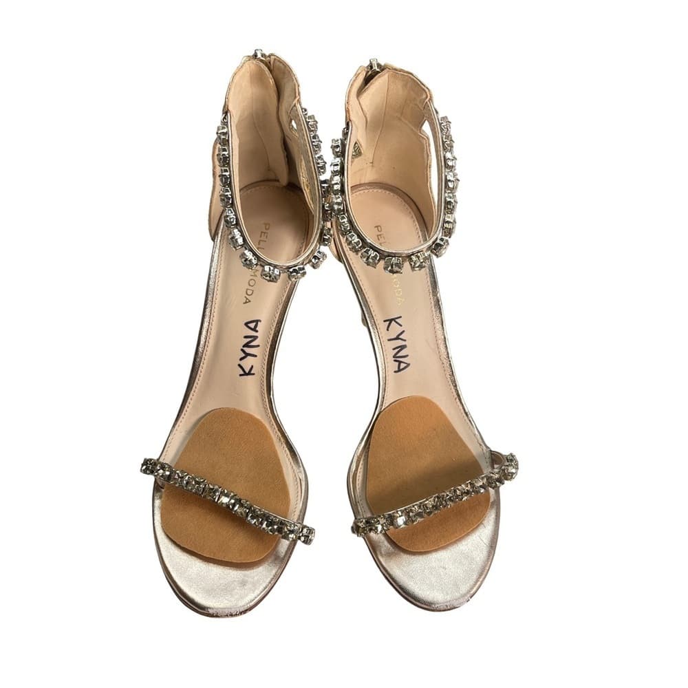Pelle Moda Heels in Snakeskin and Gold - Size 8 1/2 - Previously Worn! - Thumbnail 5