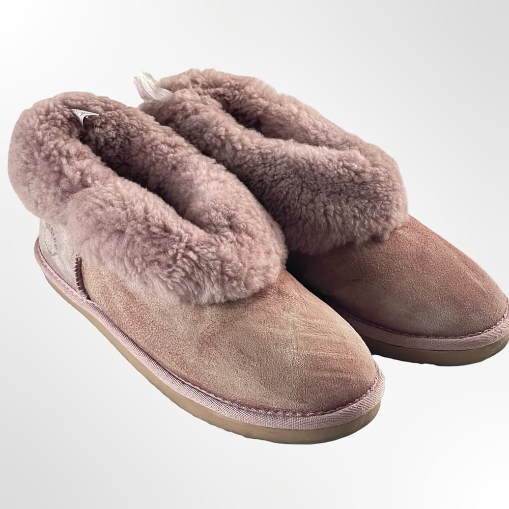 Fireside Cozy Pink Shearling Women's Shoes in size 8 - Thumbnail 7