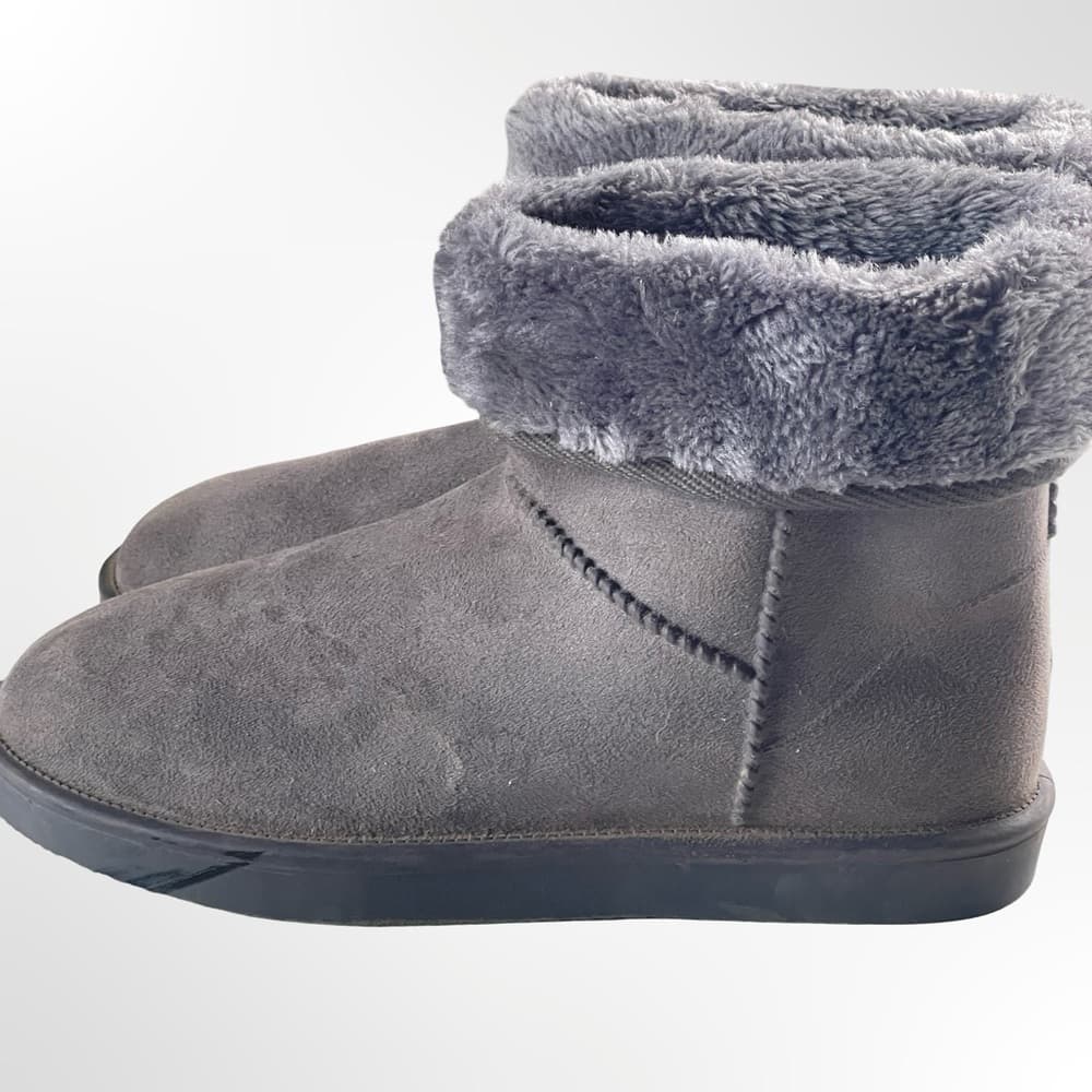 DKSUKO Cozy Gray Fur-Lined Women's Boots in size 9 - Thumbnail 2