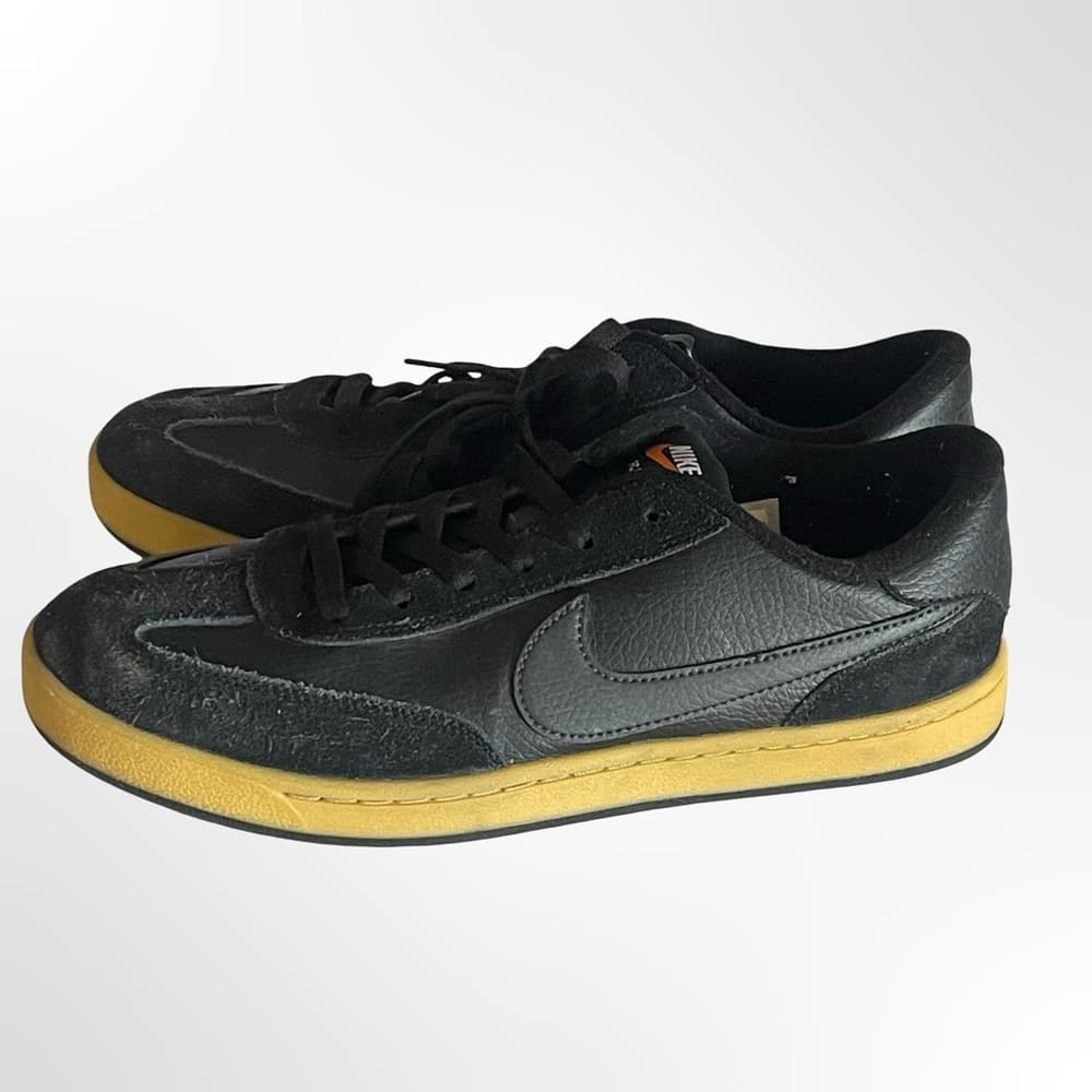 Nike SB Black Suede Low-Top Sneakers with Gold Sole in size 10 - Thumbnail 3