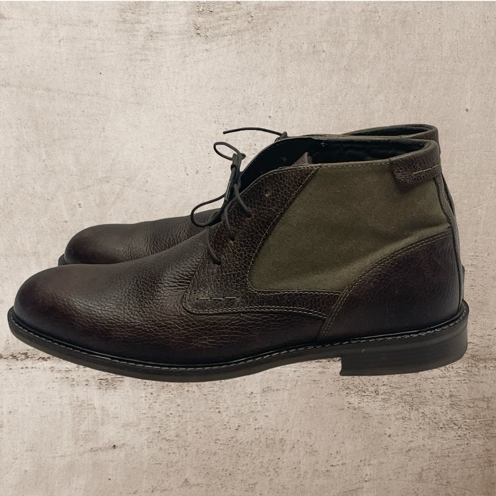 Steve Madden P-Karter Men's Brown Leather Ankle Boots s13 - Thumbnail 2
