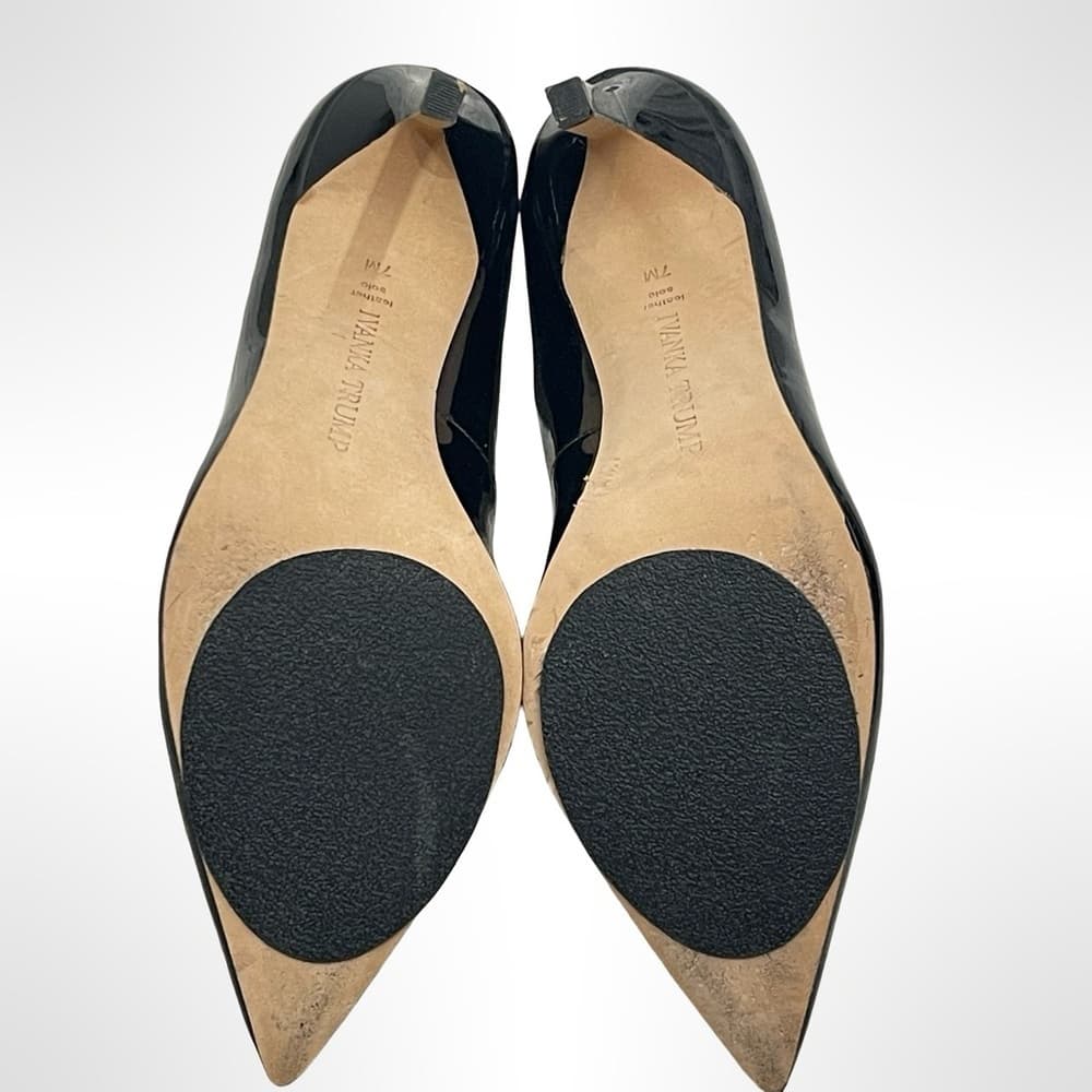 Ivanka Trump pointed toe Black Leather Pumps in size 7 - Thumbnail 6