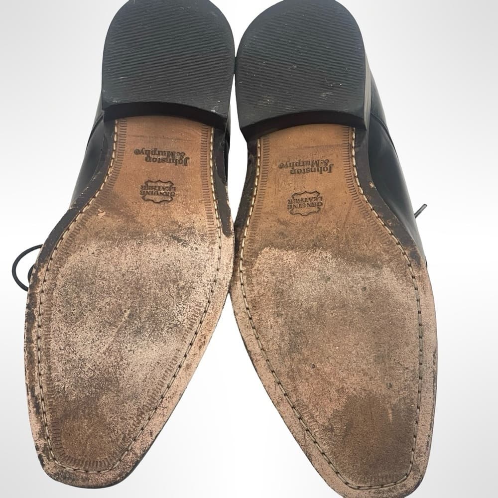 Johnston & Murphy Black Men's Leather Dress Shoes size 9 - Thumbnail 4