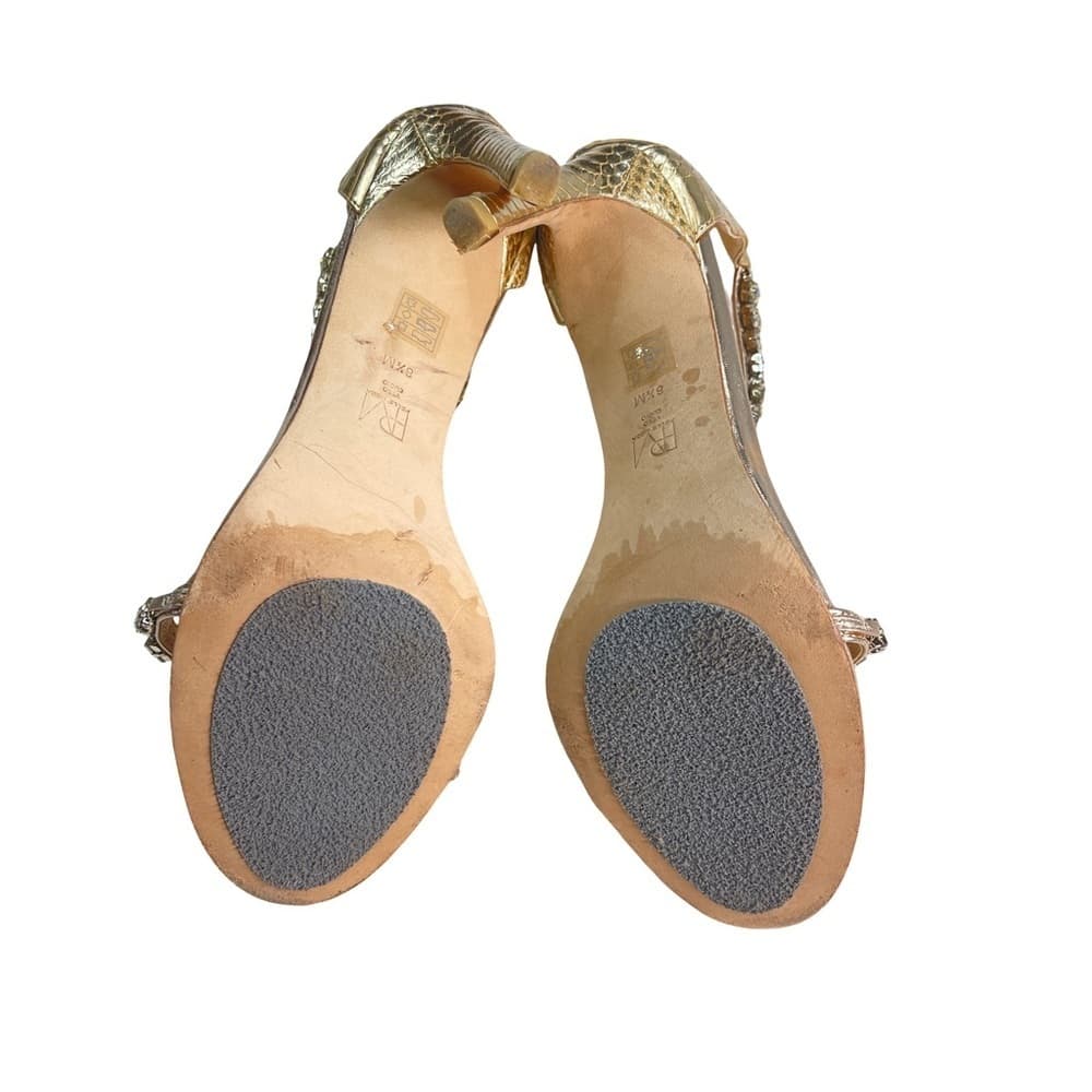 Pelle Moda Heels in Snakeskin and Gold - Size 8 1/2 - Previously Worn! - Thumbnail 3