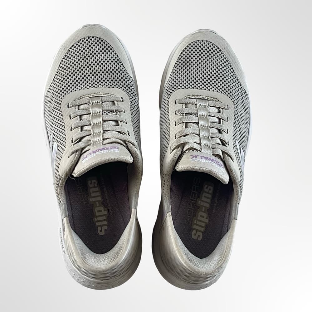 Skechers Light Beige Athletic Shoes in size 6.5 - Thumbnail 3