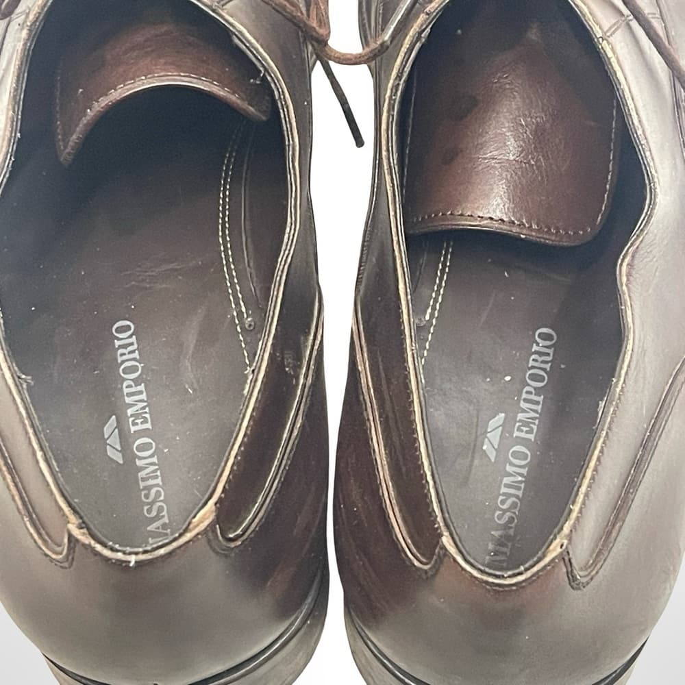 Massimo Emporio Brown Leather Men's Dress Shoes size 12 - Thumbnail 4