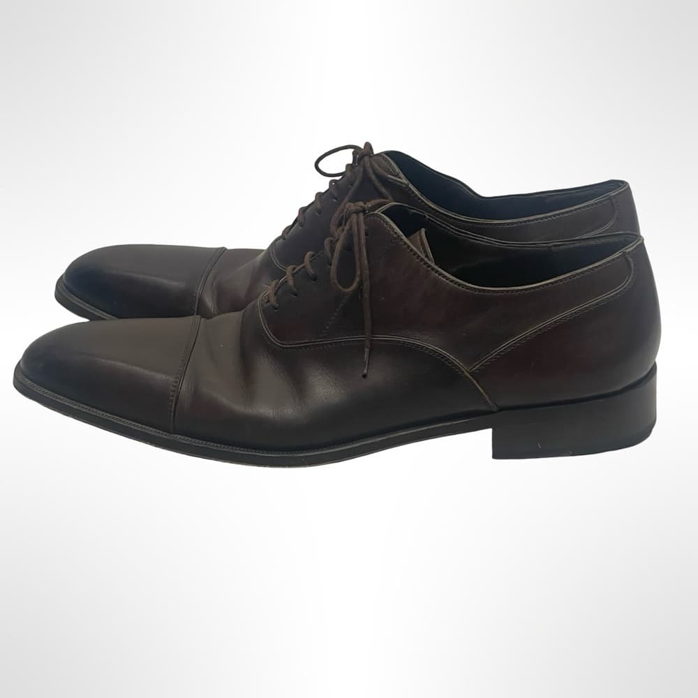 Massimo Emporio Brown Leather Men's Dress Shoes size 12 - Thumbnail 2