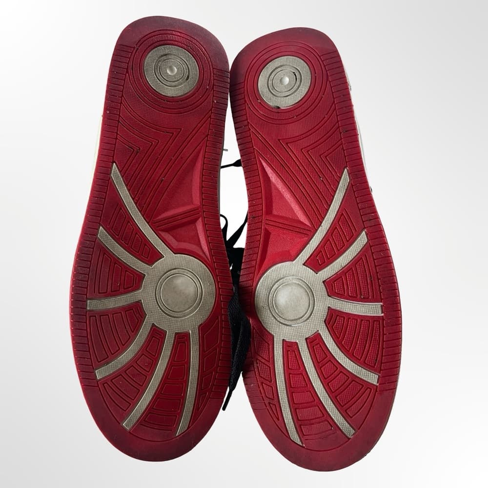 Vitike Red and White High-Top Sneakers in size 11 - Thumbnail 4