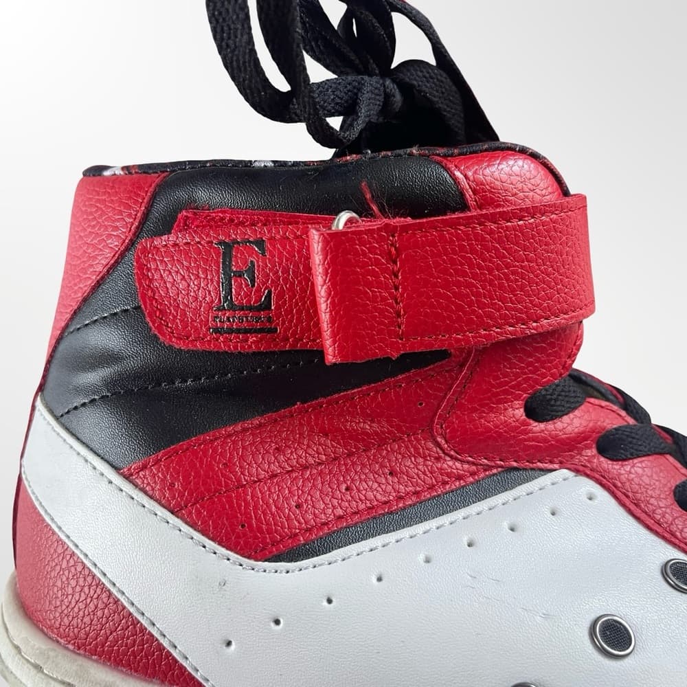 Vitike Red and White High-Top Sneakers in size 11 - Thumbnail 3