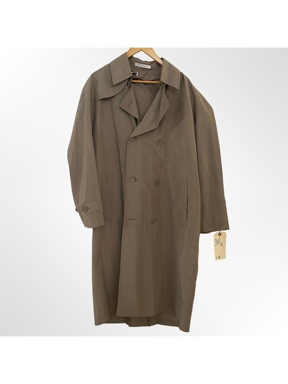 Men's Double-Breasted Trench Coat - folds in carry pack - Thumbnail 9