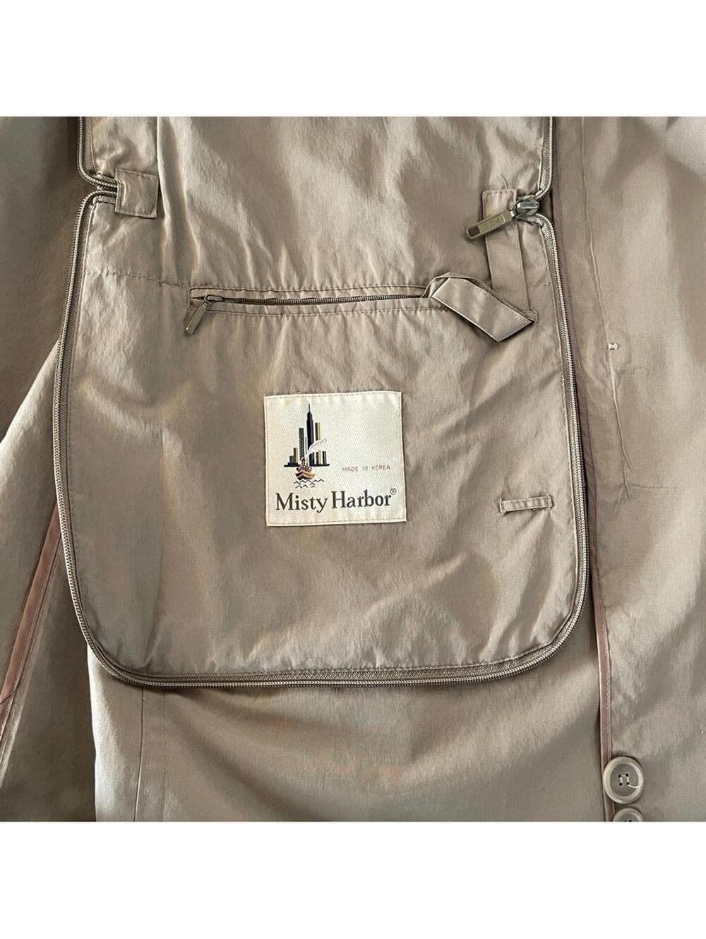 Men's Double-Breasted Trench Coat - folds in carry pack - Thumbnail 6
