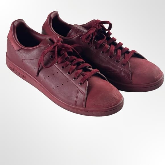 Adidas Stan Smith Men's Deep Red Sneakers in size 9.5 - Thumbnail 10