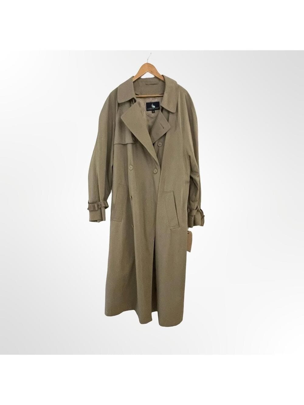 London Fog Classic Double-Breasted Trench Coat in Taupe - Thumbnail 8