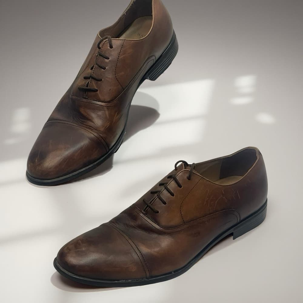 Warfield & Grand Dark Brown Leather Oxfords in size 12 - Thumbnail 7