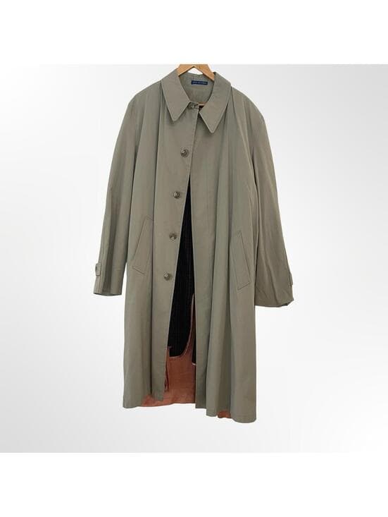 TownCraft Olive Green Long Trench Coat 42 X-Tall - Thumbnail 9