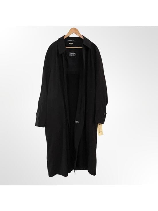 Chaps by Ralph Lauren Men's Black Long Trench Coat 42L - Thumbnail 10