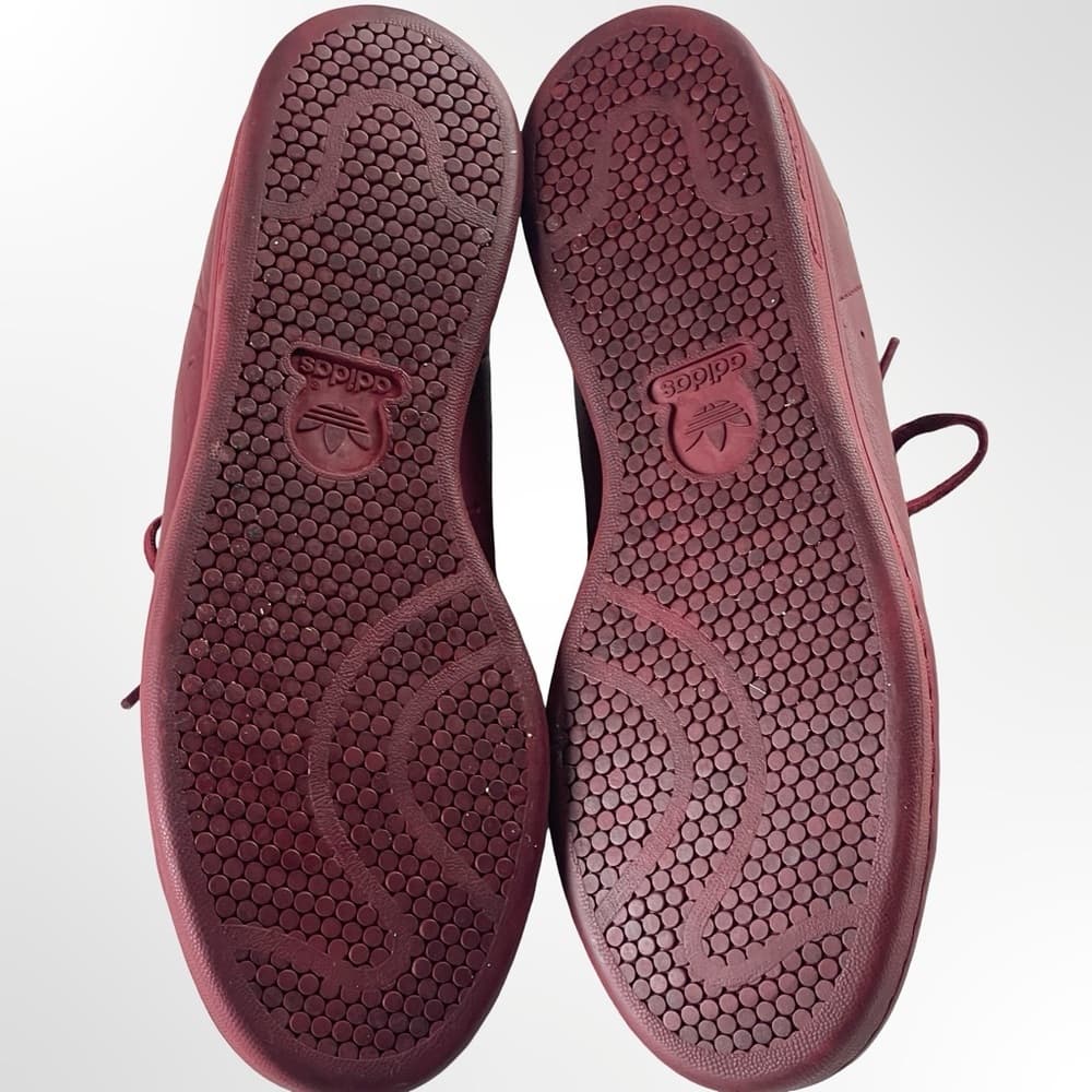 Adidas Stan Smith Men's Deep Red Sneakers in size 9.5 - Thumbnail 5