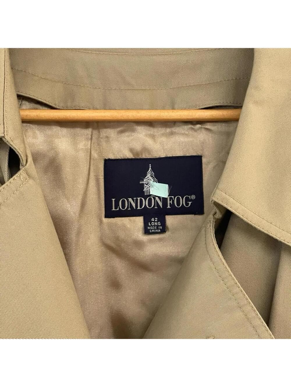 London Fog Classic Double-Breasted Trench Coat in Taupe - Thumbnail 3