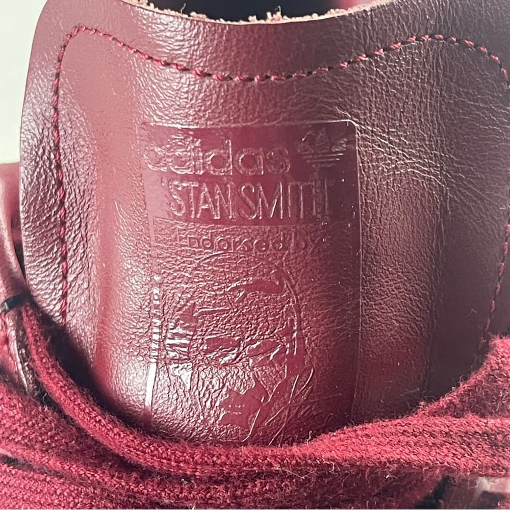 Adidas Stan Smith Men's Deep Red Sneakers in size 9.5 - Thumbnail 6