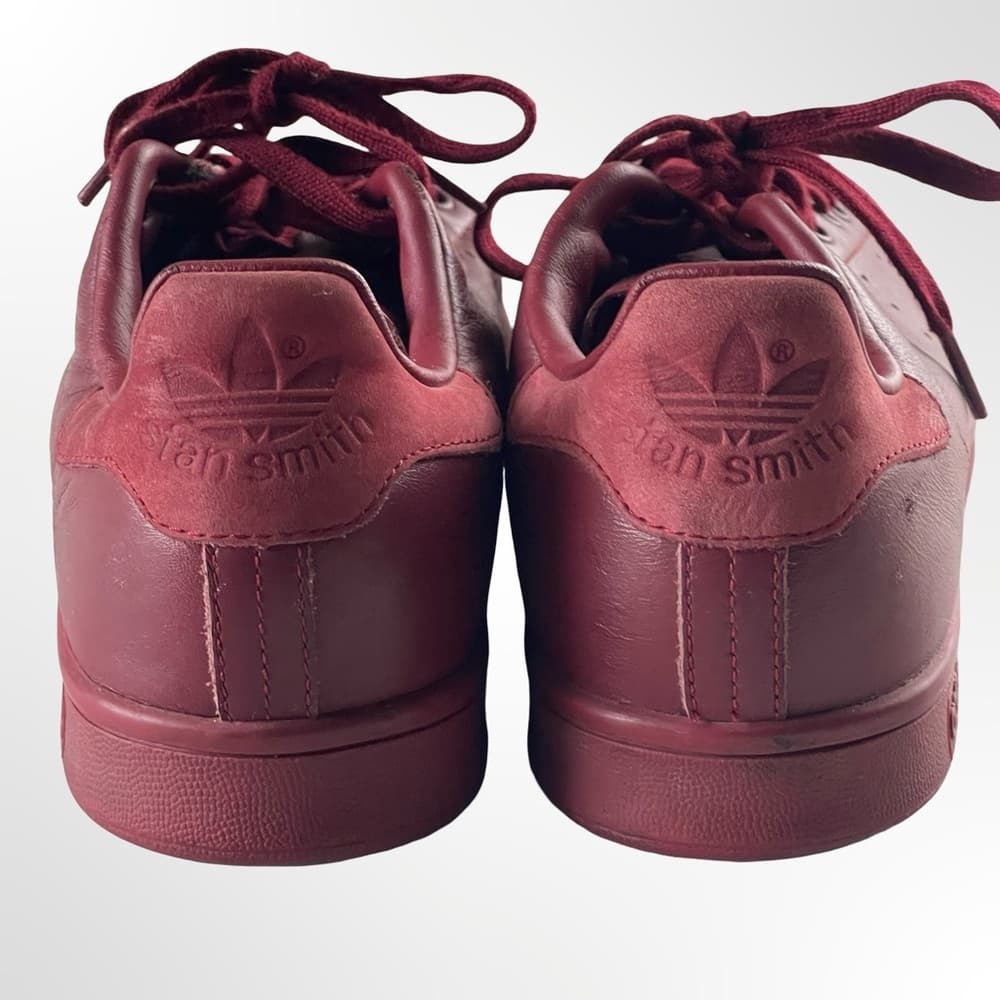 Adidas Stan Smith Men's Deep Red Sneakers in size 9.5 - Thumbnail 3