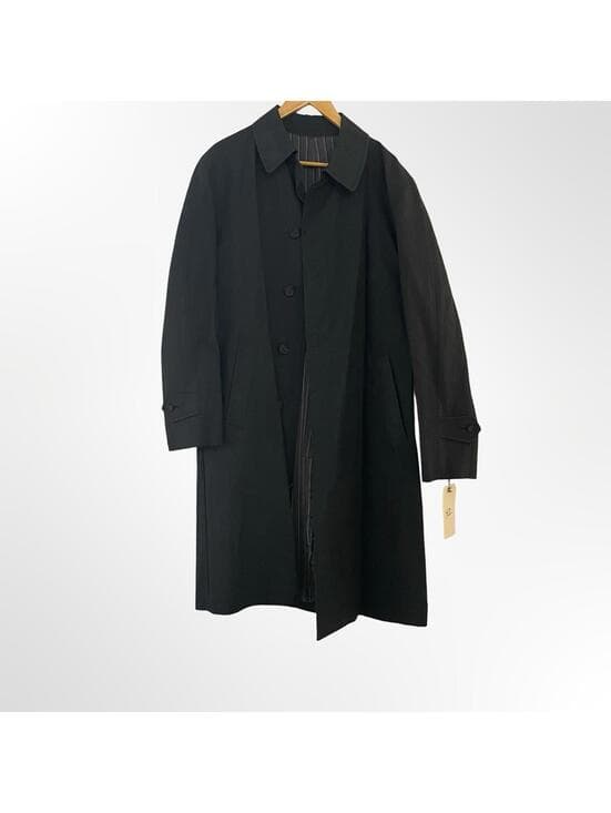 Unbranded Men's Black Classic Single-Breasted Spring Coat 42 - Thumbnail 8