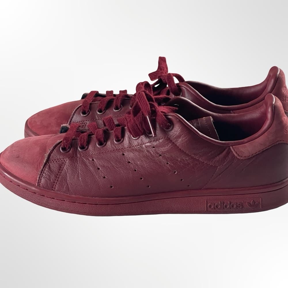 Adidas Stan Smith Men's Deep Red Sneakers in size 9.5 - Thumbnail 4