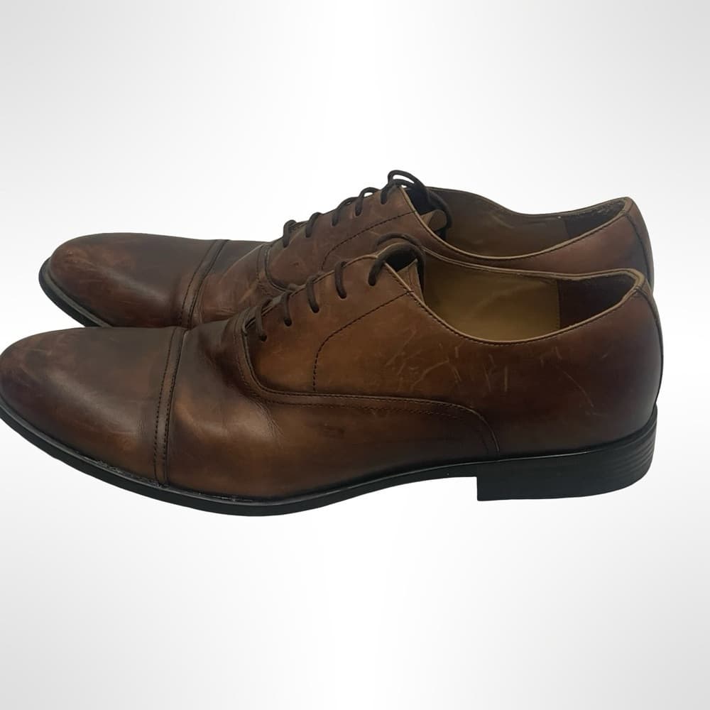 Warfield & Grand Dark Brown Leather Oxfords in size 12 - Thumbnail 2