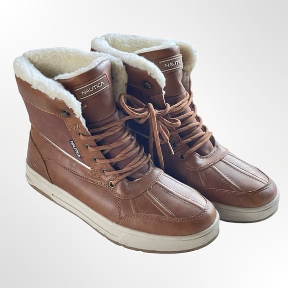 Nautica Men's Tan Fur-Lined Boots in size 10 - Thumbnail 6