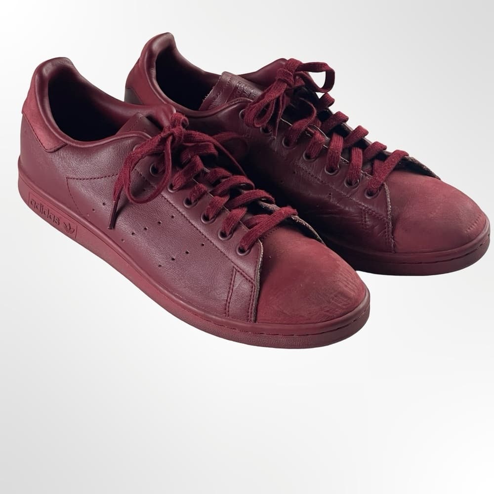 Adidas Stan Smith Men's Deep Red Sneakers in size 9.5 - Thumbnail 9