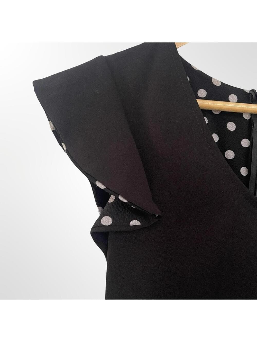 Slate & Willow Black Polka Dot Hem Midi Dress - in size S - Thumbnail 2
