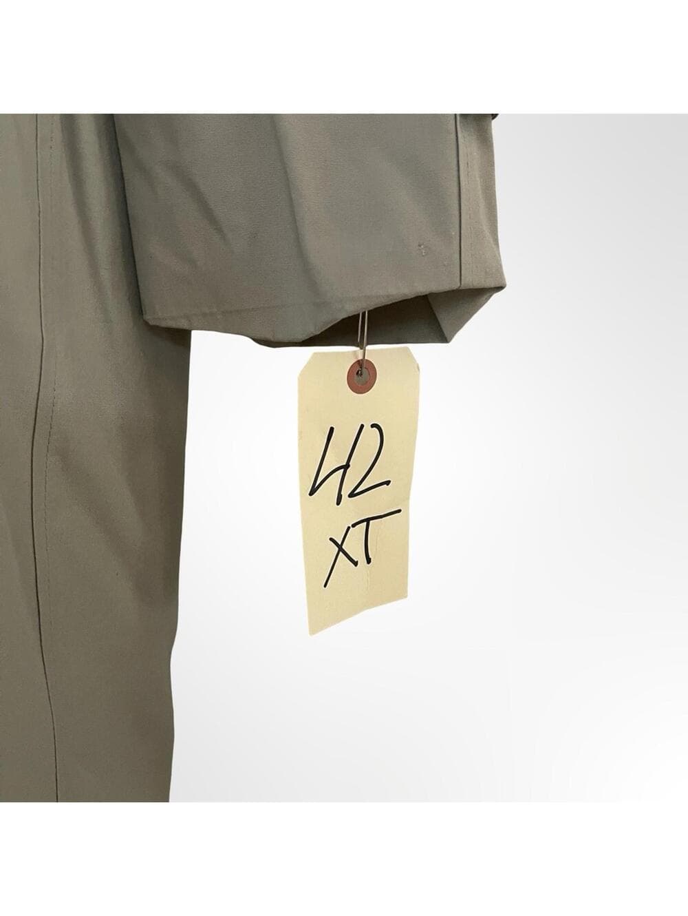 TownCraft Olive Green Long Trench Coat 42 X-Tall - Thumbnail 2