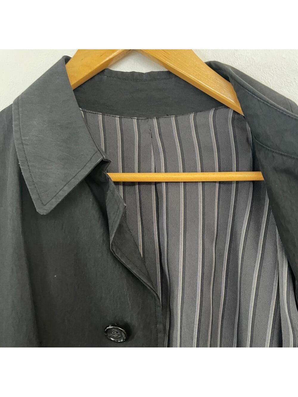 Unbranded Men's Black Classic Single-Breasted Spring Coat 42 - Thumbnail 3