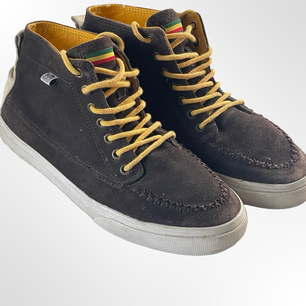 Bob Marley Men's Brown High-Top Sneakers in size 7.5 - Thumbnail 8