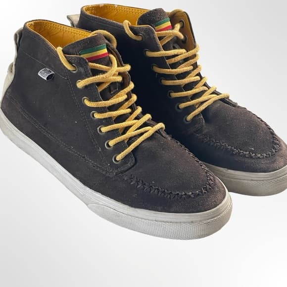 Bob Marley Men's Brown High-Top Sneakers in size 7.5 - Thumbnail 9
