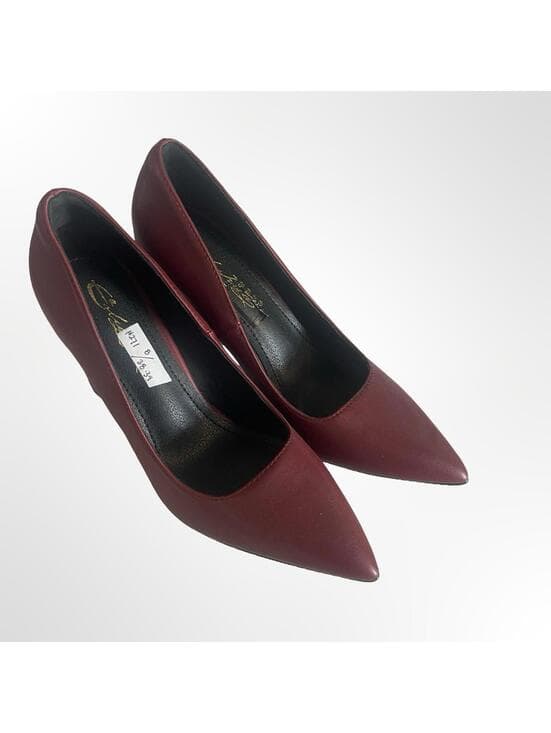 Women's Pointed Toe Pumps in Burgundy size 8 - Thumbnail 8