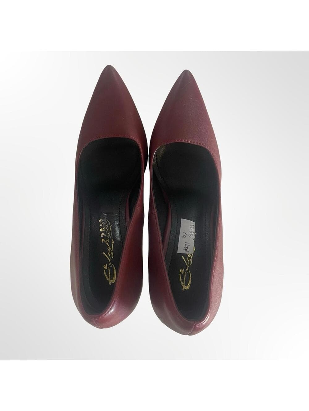 Women's Pointed Toe Pumps in Burgundy size 8 - Thumbnail 2