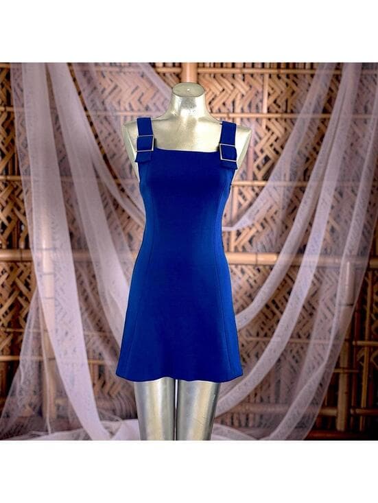 Blue Sleeveless Mini Dress in size M - Thumbnail 7
