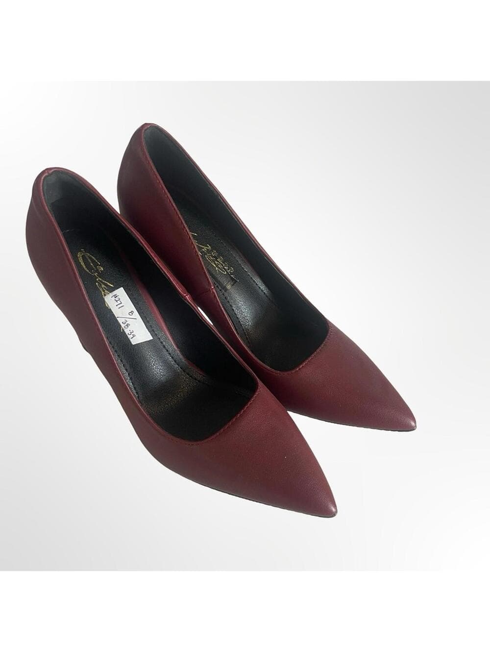 Women's Pointed Toe Pumps in Burgundy size 8 - Thumbnail 7