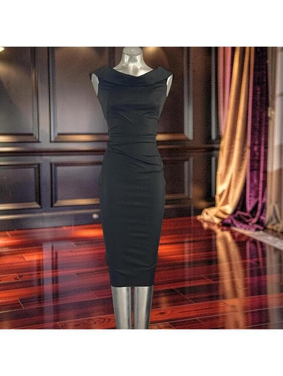 Very Elegant Aide Black Sleeveless Dress in size 4 - Thumbnail 6