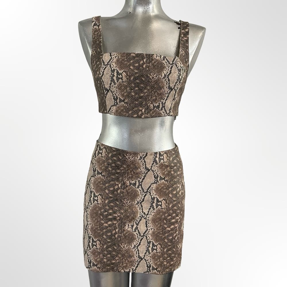 Cute Forever 21 Brown Snake Print Set in size S - Thumbnail 6