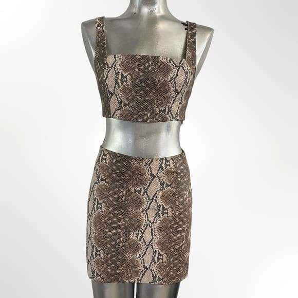 Cute Forever 21 Brown Snake Print Set in size S - Thumbnail 7