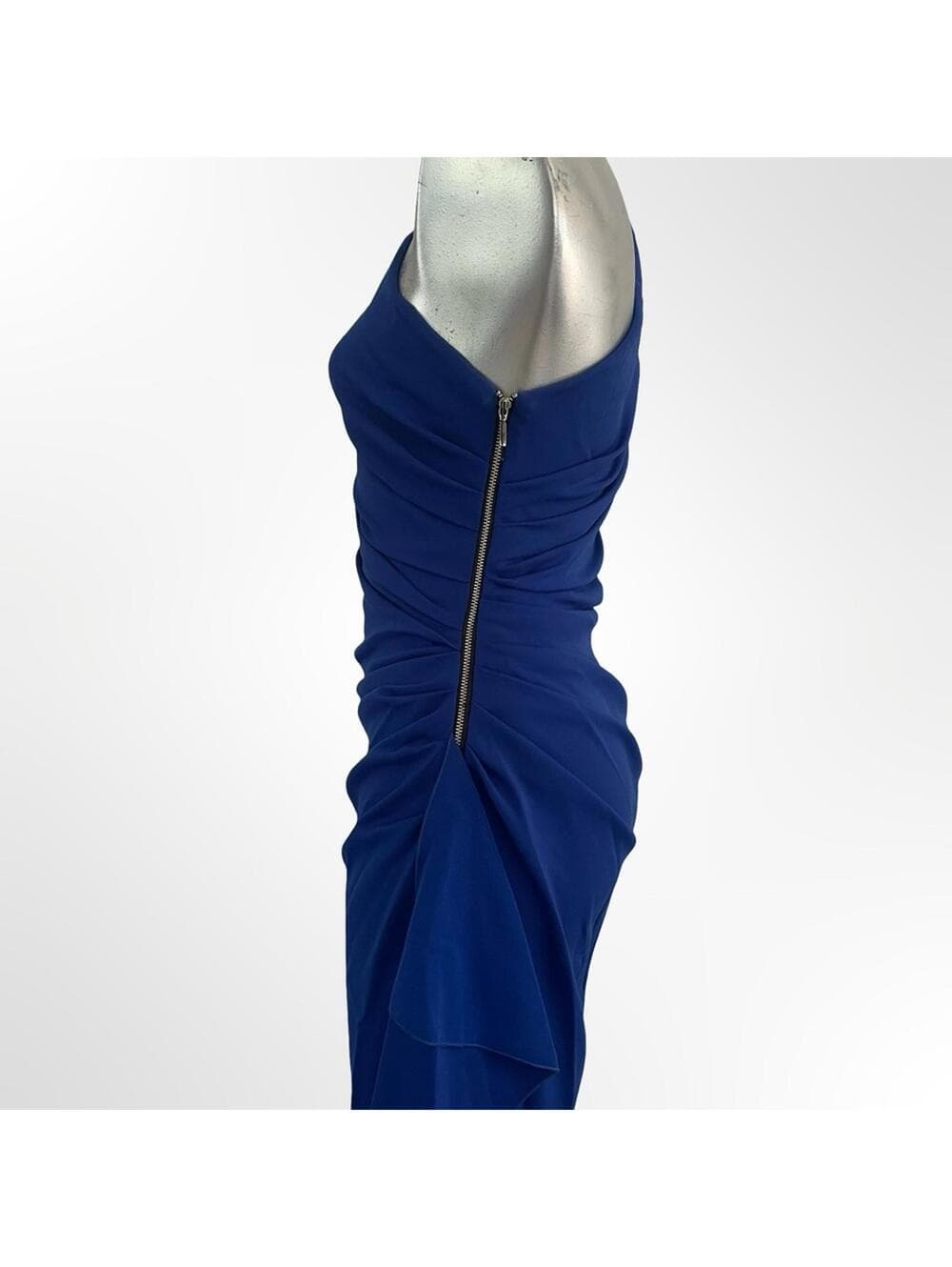 Elegant Aida One-Shoulder Blue Dress - Thumbnail 2