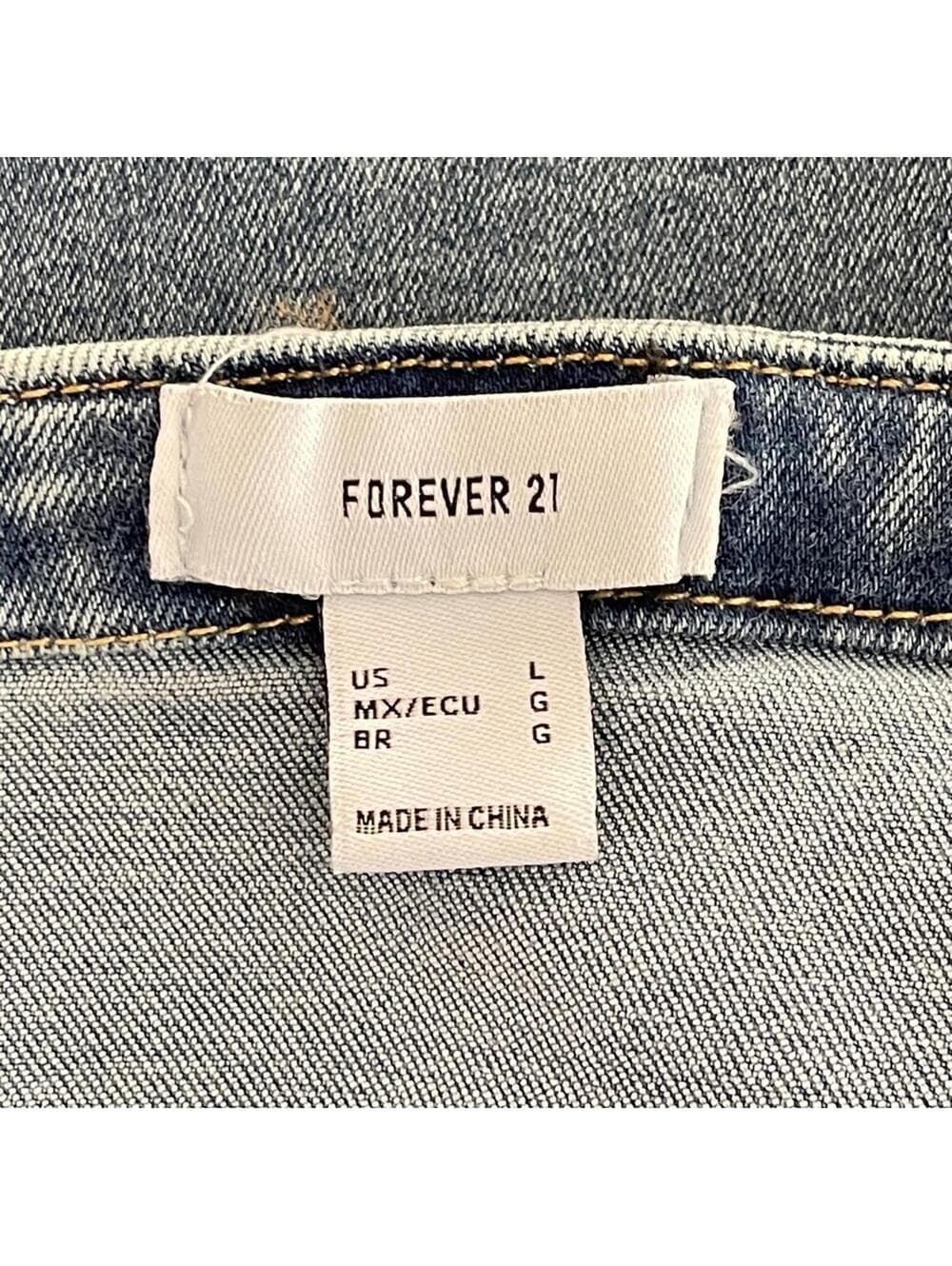 Forever 21 stretchy Denim Bodycon Mini Dress - Blue - Thumbnail 3