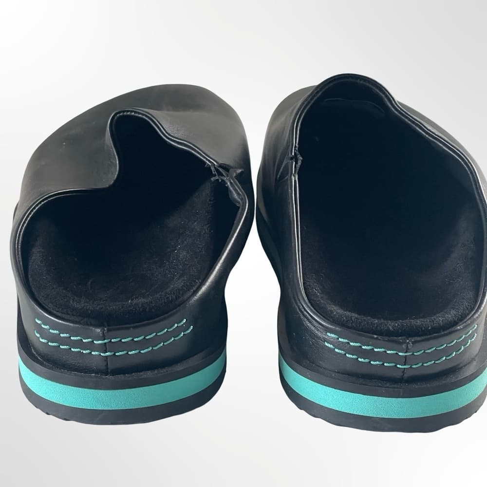 HAUS Black Slip-On Clogs with Teal Accent in Women's size 8.5 - Thumbnail 3